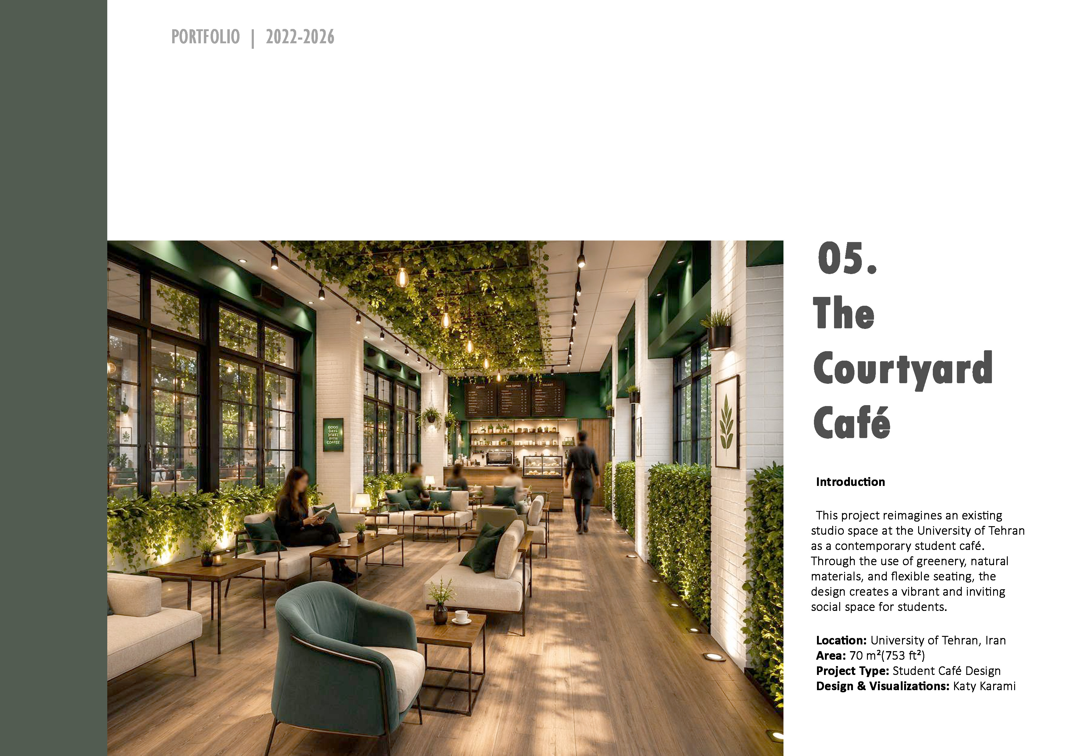 The Courtyard Café portfolio page 1